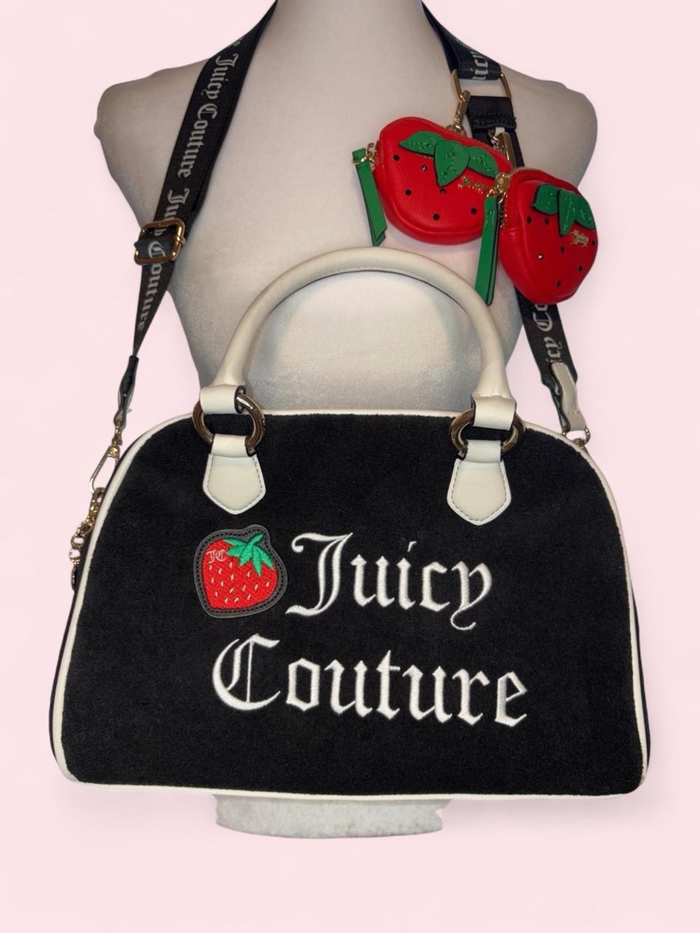 Juicy Couture Black & White Strawberry Bag